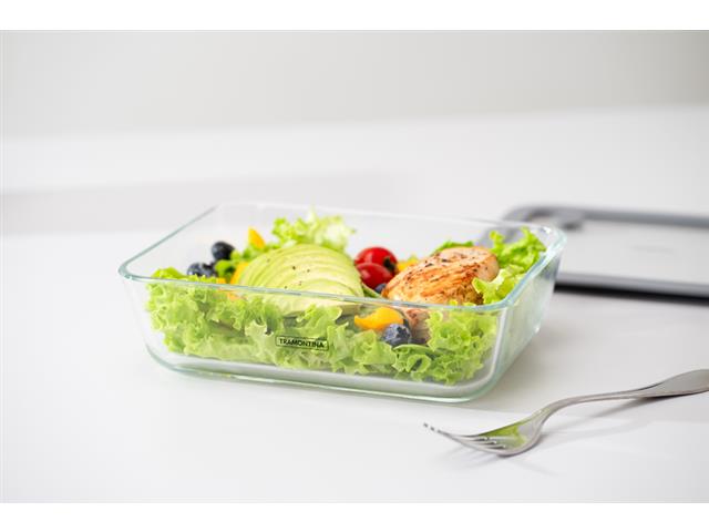 Pote de Vidro Tramontina Vittra Retangular com Tampa Hermética 0,7 L - 3