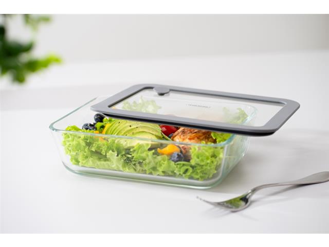 Pote de Vidro Tramontina Vittra Retangular com Tampa Hermética 0,7 L - 4