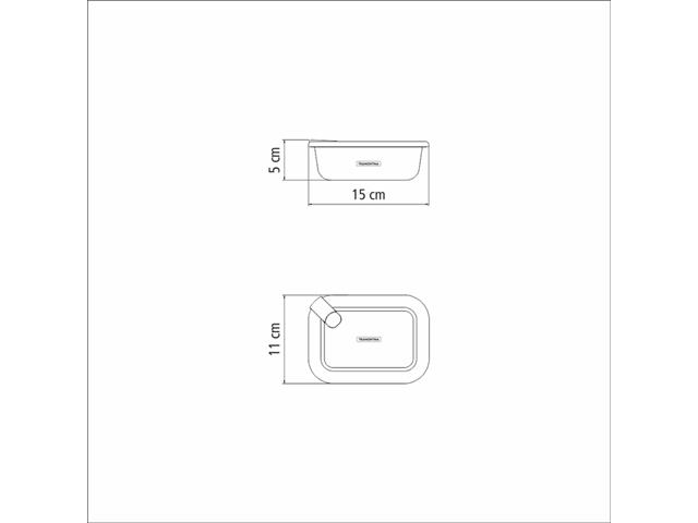 Pote de Vidro Tramontina Vittra Retangular com Tampa de Silicone 0,37L - 7