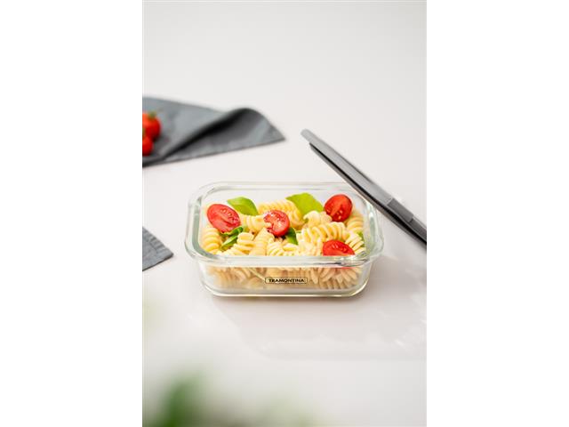 Pote de Vidro Tramontina Vittra Retangular com Tampa de Silicone 0,37L - 5