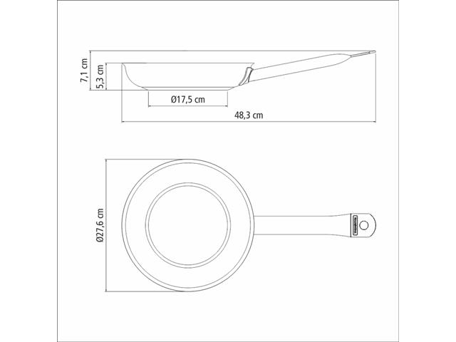 Frigideira Tramontina Professional Rasa em Aço Inox Antiaderente 2,2 L - 9
