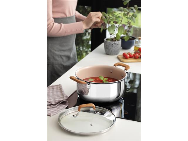 Caçarola Tramontina Romagna em Aço Inox e Alumínio Marfim 24 cm 5,24 L - 2