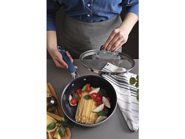 Frigideira Funda com Tampa Tramontina Romagna em Aço Inox 3,1 L - 3