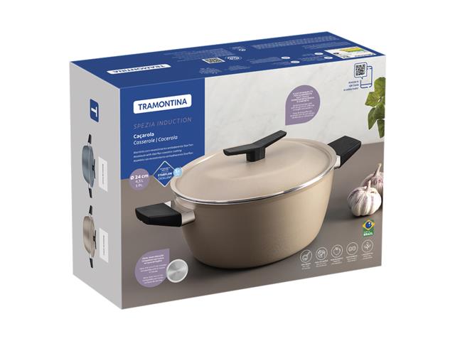 Caçarola Tramontina Spezia Induction Alumínio Antiaderente Azul 24cm - 2