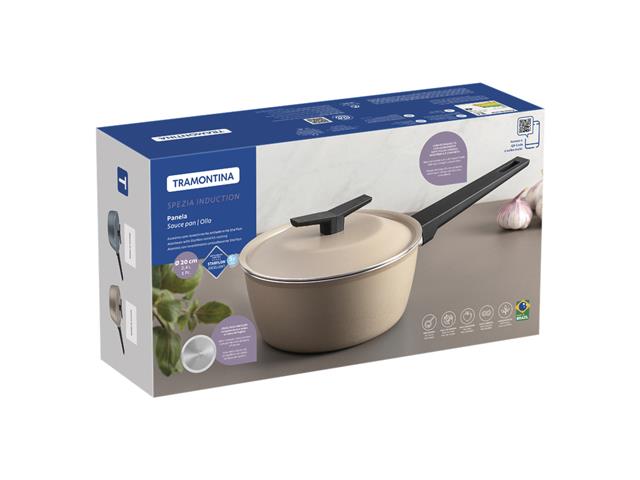 Panela Tramontina Spezia Induction Antiaderente Areia 20 cm - 2
