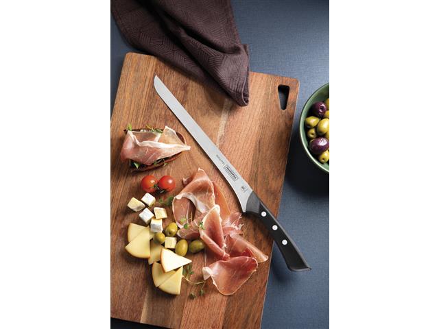 Faca Jamoneira Tramontina Solutta com Lâmina em Aço Inox e  Preto 10" - 2