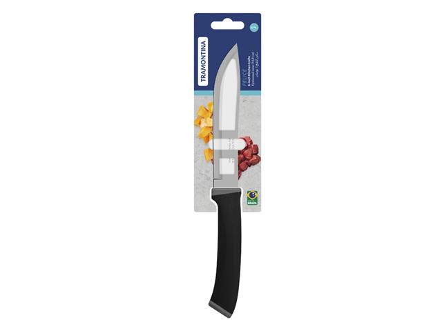 Faca de cozinha Tramontina Felice com Lâmina de Aço Inox Preta 6" - 1