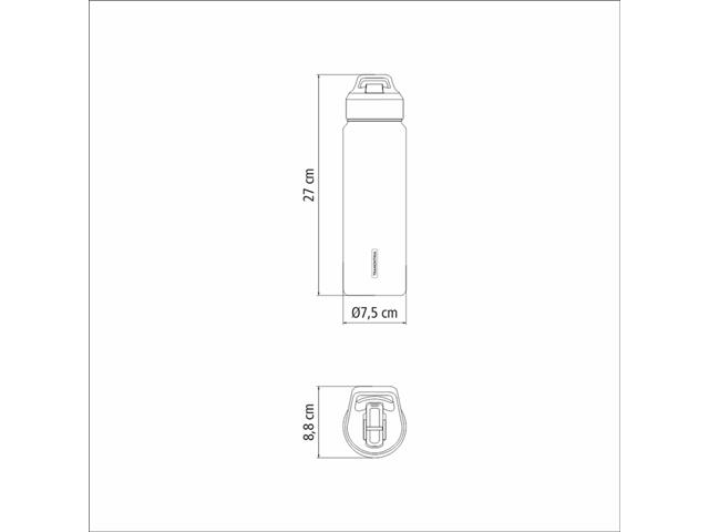 Garrafa Térmica Tramontina 650 ml Preta com Canudo - 9