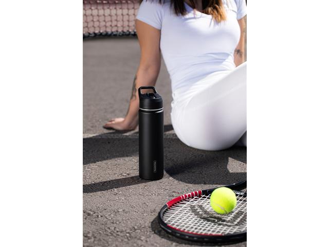 Garrafa Térmica Tramontina 650 ml Preta com Canudo - 8