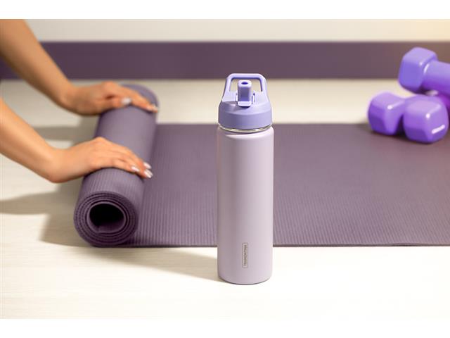 Garrafa Térmica Tramontina 650 ml Lilás com Canudo - 7