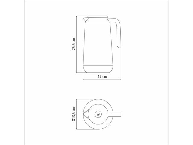 Bule Térmico Tramontina Exata em Aço Revestido Lilás 1 L - 9