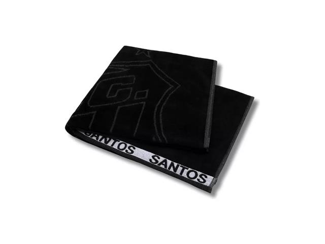 Toalha Buettner Jacquard Futebol Santos Preta Barra Trabalhada - 3