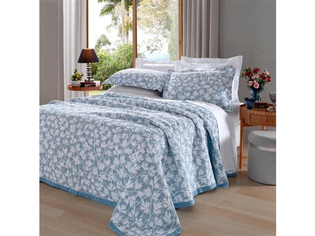 Colcha Buettner Bouti Cenário Tales Azul King 2,60x2,80 - 1