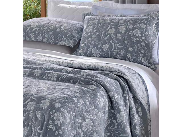 Colcha Buettner Bouti Cenário Veras Grafite King 2,60x2,80 - 1