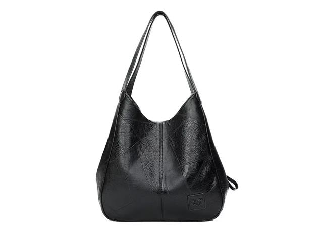 Cartera Bolso Negro Ecocuero 33x32x12 CM