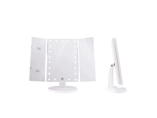 Espejo Maquillaje 22 Luces LED Aumento Giratorio