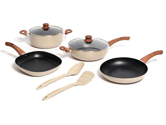 Batería de Cocina Carol Linea Areia 8 piezas Beige