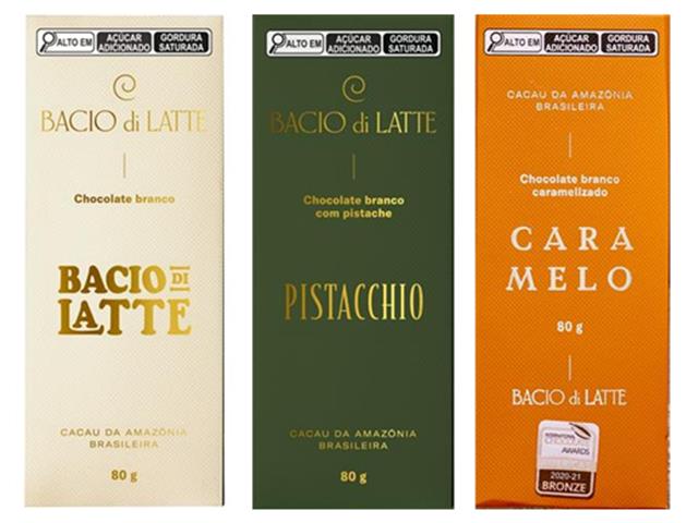 Kit Chocolates Bacio di Latte Branco + Pistache + Caramelo
