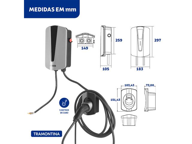 Estação de Recarga para Veículos Elétricos 7,4 kW Tramontina - 9