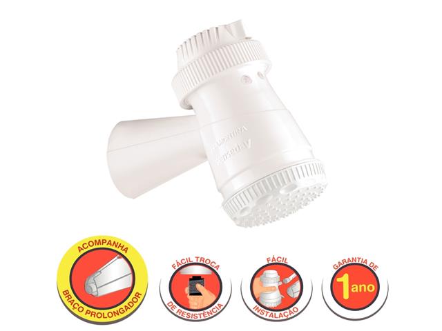 Ducha Elétrica Tramontina 3 Temperaturas 4400 W 110 V Branca - 1