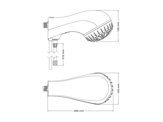 Ducha Elétrica Tramontina Sensetop 4 Temperaturas 6500 W 220 V Branca - 1