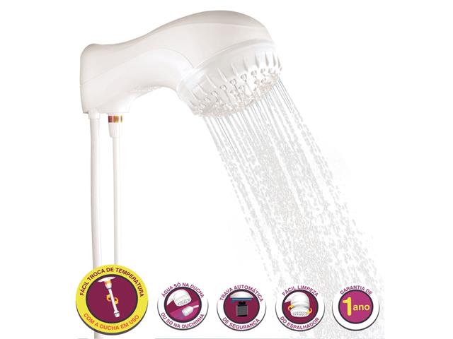 Ducha Eletrônica Tramontina 6500 W 220 V Branca - 1