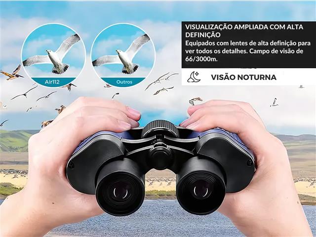 Binóculo Profissional Emborrachado Longo Alcance Zoom 60X Gadnic