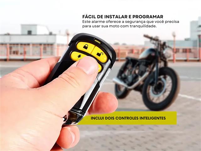 Alarme Universal para Motos com Controle Antifurto Gadnic