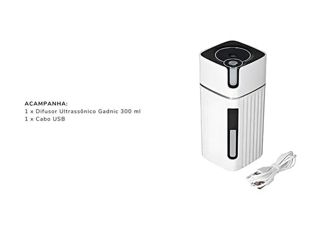 Umidificador de Ar Ultrassônico 300ml com Luz LED Gadnic 110v/220v - 7