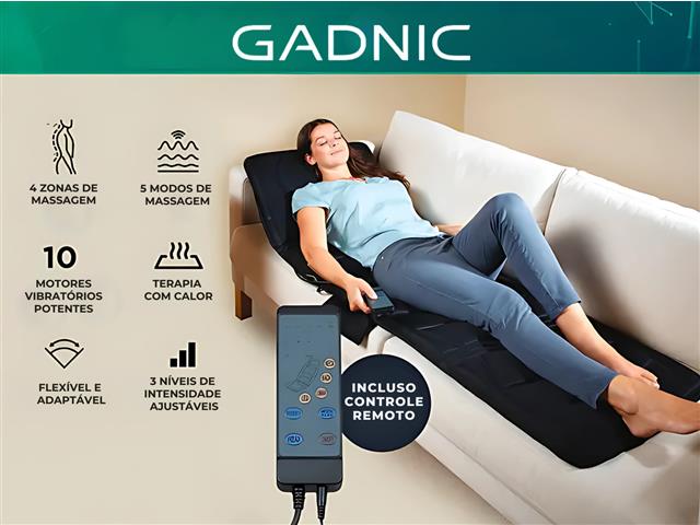 Esteira Massageadora Gadnic com 10 Motores E Aquecimento 110v - 1