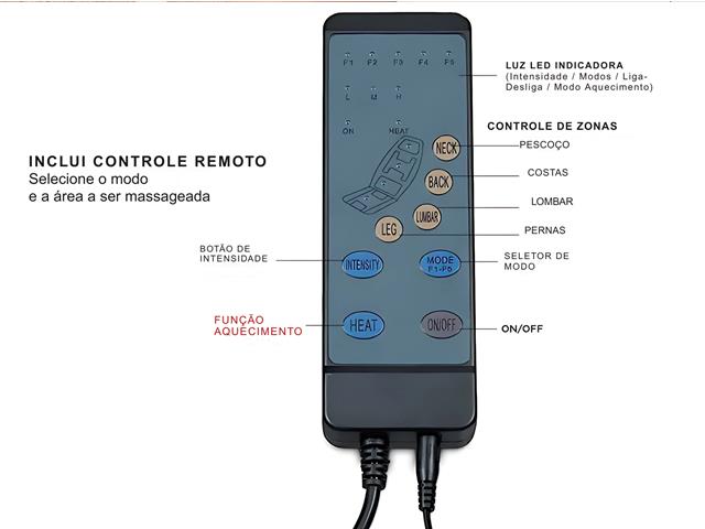 Esteira Massageadora Gadnic com 10 Motores E Aquecimento 110v - 5