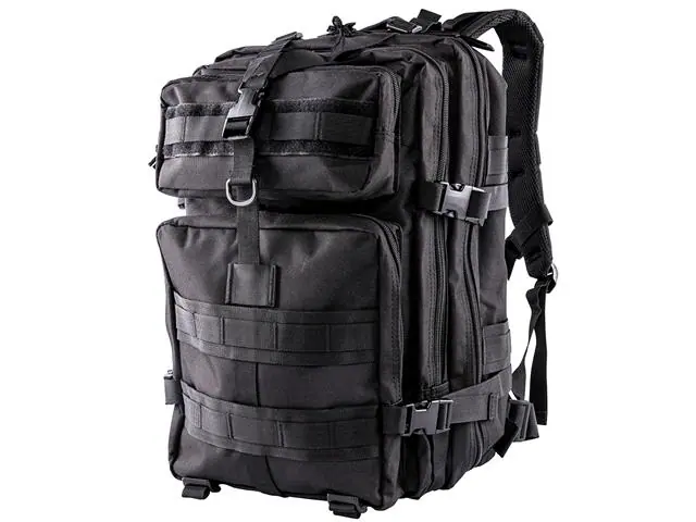 Mochila Tática Camping Militar 45 Lts Grande Impermeável Preto Gadnic