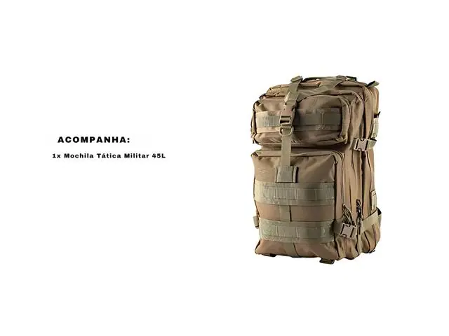 Mochila Tática Camping Militar 45 Lts Grande Impermeável Preto Gadnic - 8