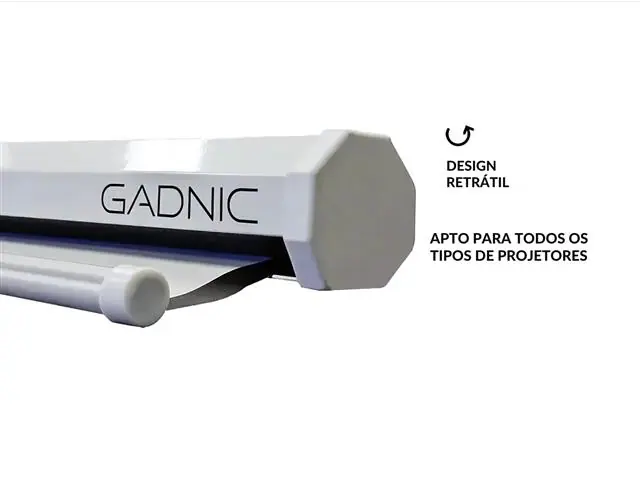 Tela Projetor 100" Projeção Retrátil com Tripé Gadnic - 5