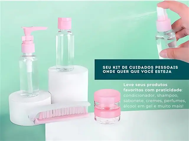 Porta Shampoo, Saboneteira e Pente Kit Viagem 8 Peças Gadnic - 2