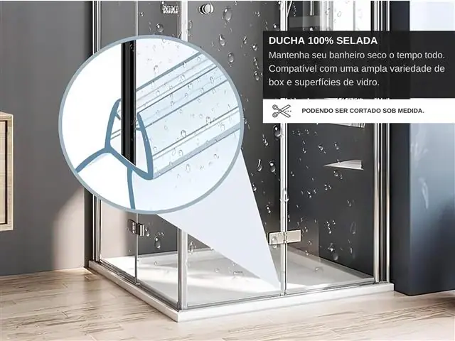 Perfil Vedação Vidro Flexível Prático Silicone para Janela Box Gadnic - 2