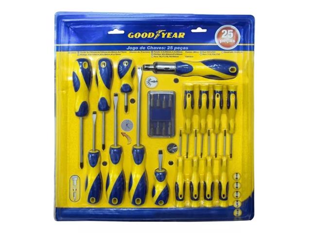 Set de Destornilladores Good Year 25 piezas Philips, Plano y Torx