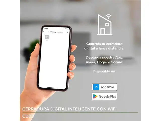 Cerradura inteligente con 4 modos de apertura + WiFi