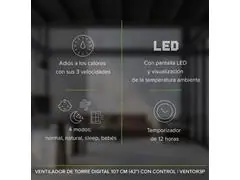 Ventilador de torre digital 42” WiFi - 1