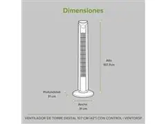 Ventilador de torre digital 42” WiFi - 2