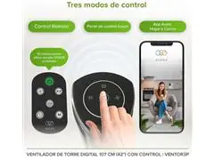 Ventilador de torre digital 42” WiFi - 3