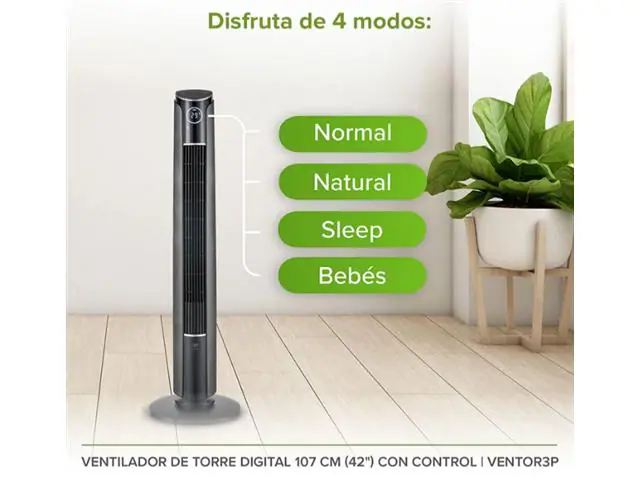 Ventilador de torre digital 42” WiFi