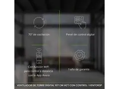 Ventilador de torre digital 42” WiFi - 5