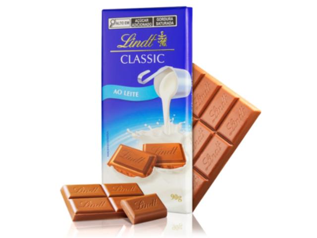 Barra de Chocolate Lindt Classic ao Leite 90g