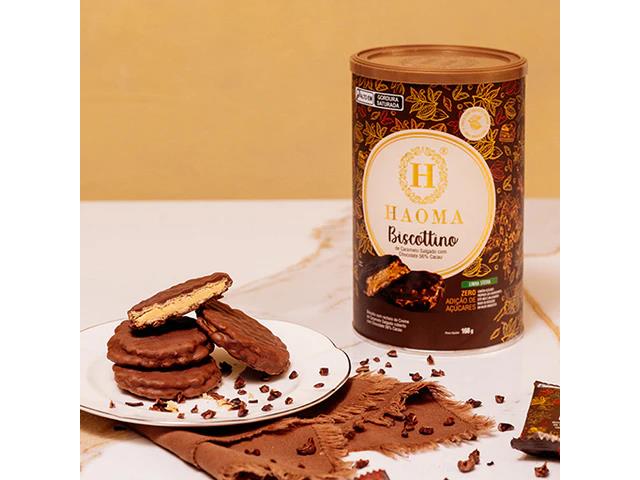 Biscottino com Chocolate 56% Haoma Linha Stevia 168G - 2