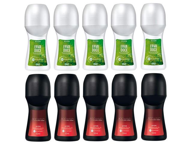Kit 10 Desodorantes Roll On Avon Erva...