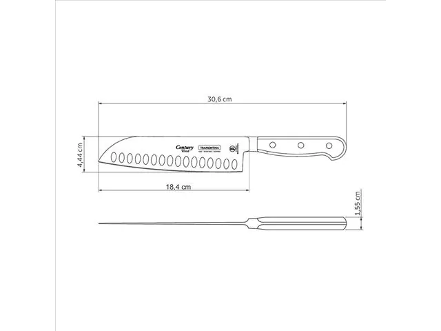 Cuchillo Carnicero 7 Century Wood Tramontina