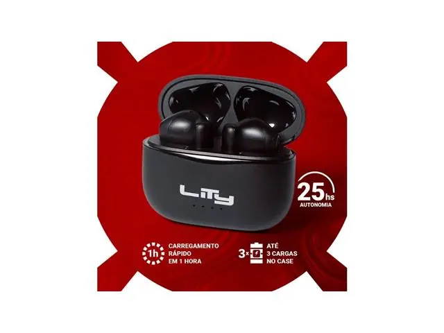 FONE BLUETOOTH TWS –25H DE USO LITY | FAST CHARGER IPX4 (T10P-PRETO) - 6 FONE BLUETOOTH TWS –25H DE USO LITY | FAST CHARGER IPX4 (T10P-PRETO) - 6