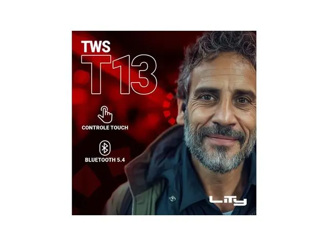 FONE BLUETOOTH BUD – ENC| 34H | BLUETOOTH 5.4 (T13P - PRETO) - 5