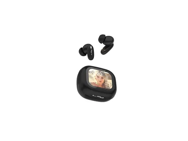 FONE BLUETOOTH TWS – DISPLAY TOUCH | 25H | ANC (T15P - PRETO)